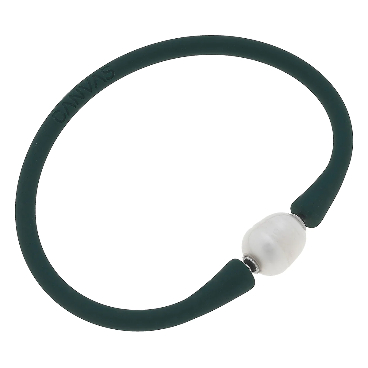 Lana Freshwater Pearl Silicone Bracelet in Myrtle Green#29
