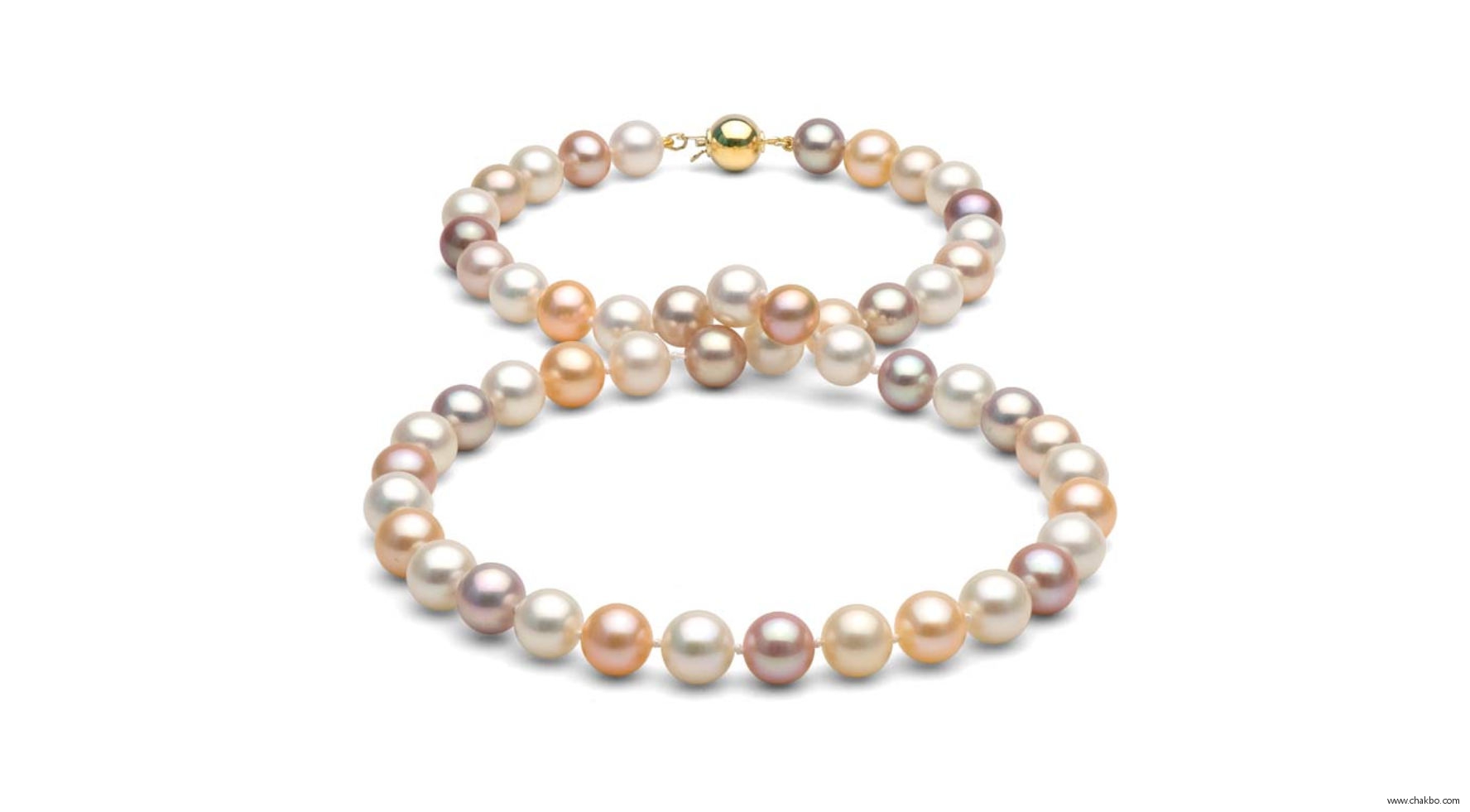 FR0809M-Multi-Color Freshwater Pearl Necklace: 8.0-9.0mm
