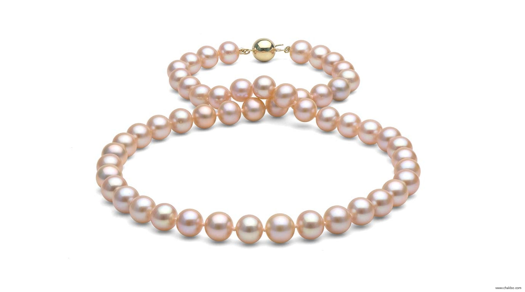 FR0809P-Pink/Peach Freshwater Pearl Necklace: 8.0-9.0mm