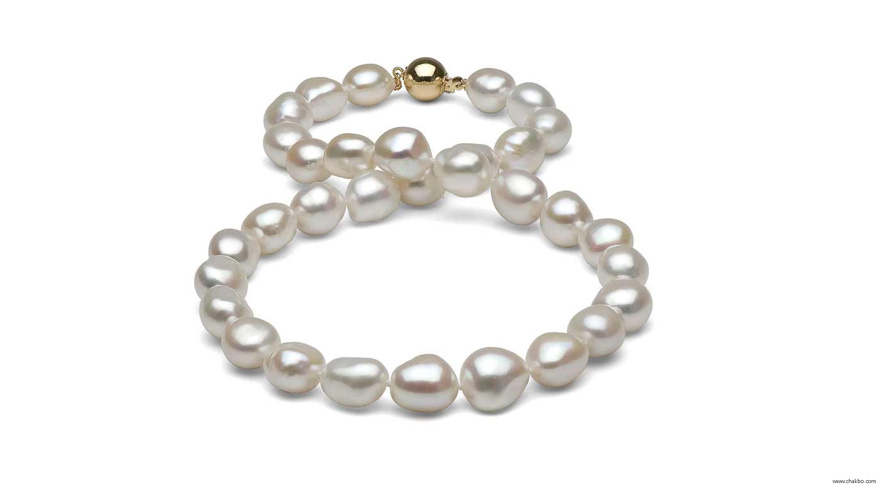 FB1011W-Baroque Freshwater Pearl Necklace: 18" 10.0-11.0mm