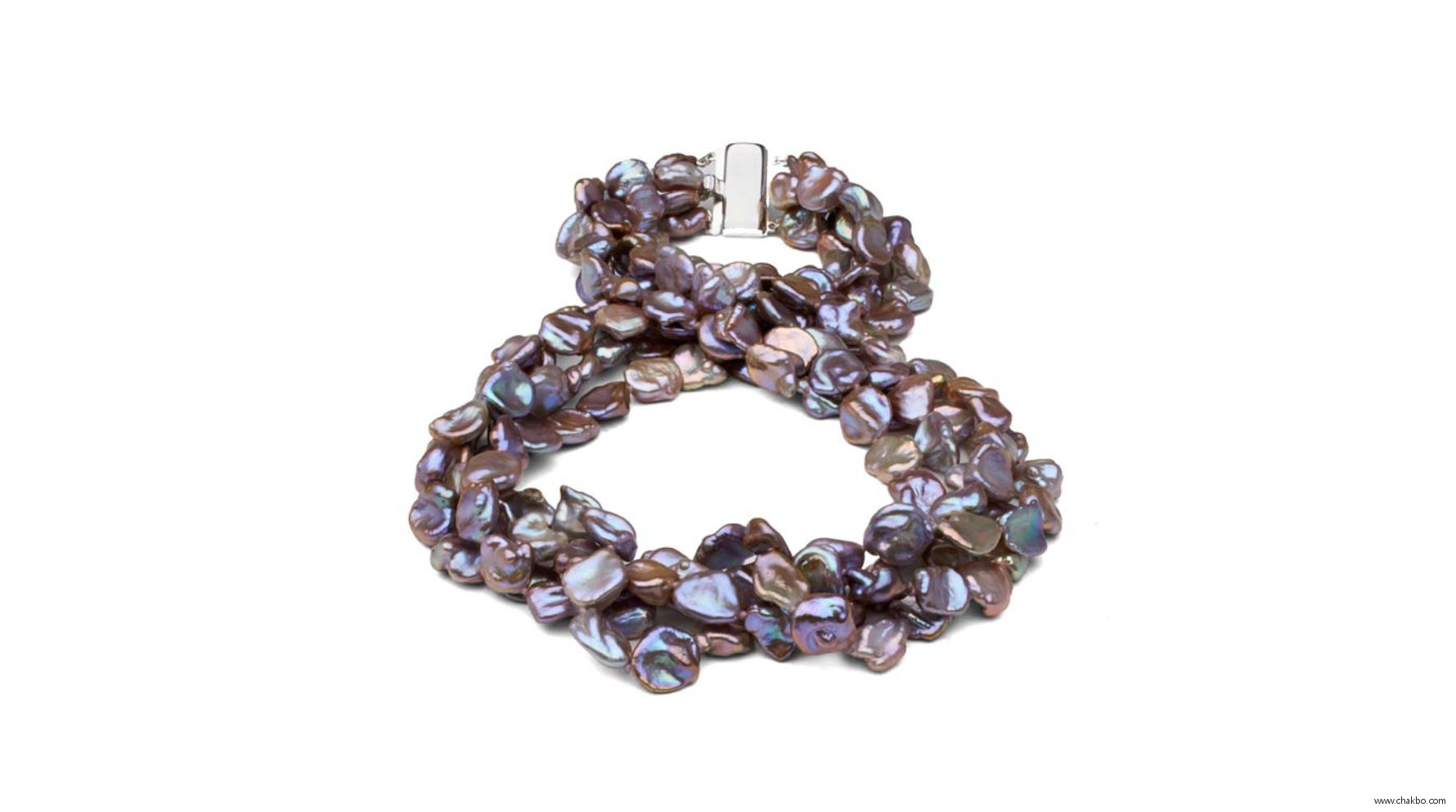 FK0709L4S-Lavender Freshwater Keshi 4-Strand Torsade: 7-9mm AAA