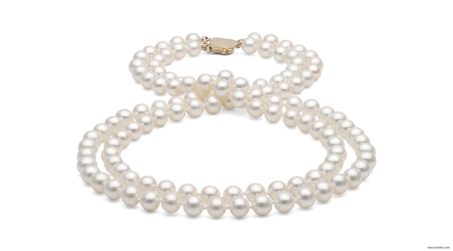 FR0607W2S-Double Strand Freshwater Pearl Necklace: 6.0-7.0mm