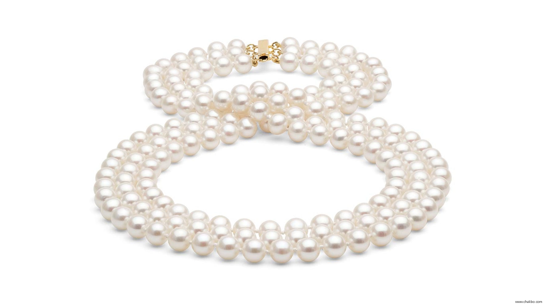 FR0607W3S-Triple Strand Freshwater Pearl Necklace: 6.0-7.0mm