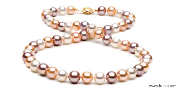 FR0708M-Multi-Color Freshwater Pearl Necklace: 7.0-8.0mm