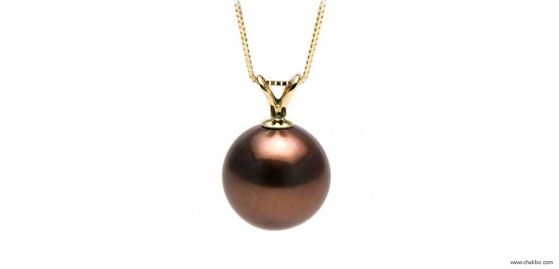 FR0812PC-Chocolate Freshwater Pearl Pendant: All Sizes